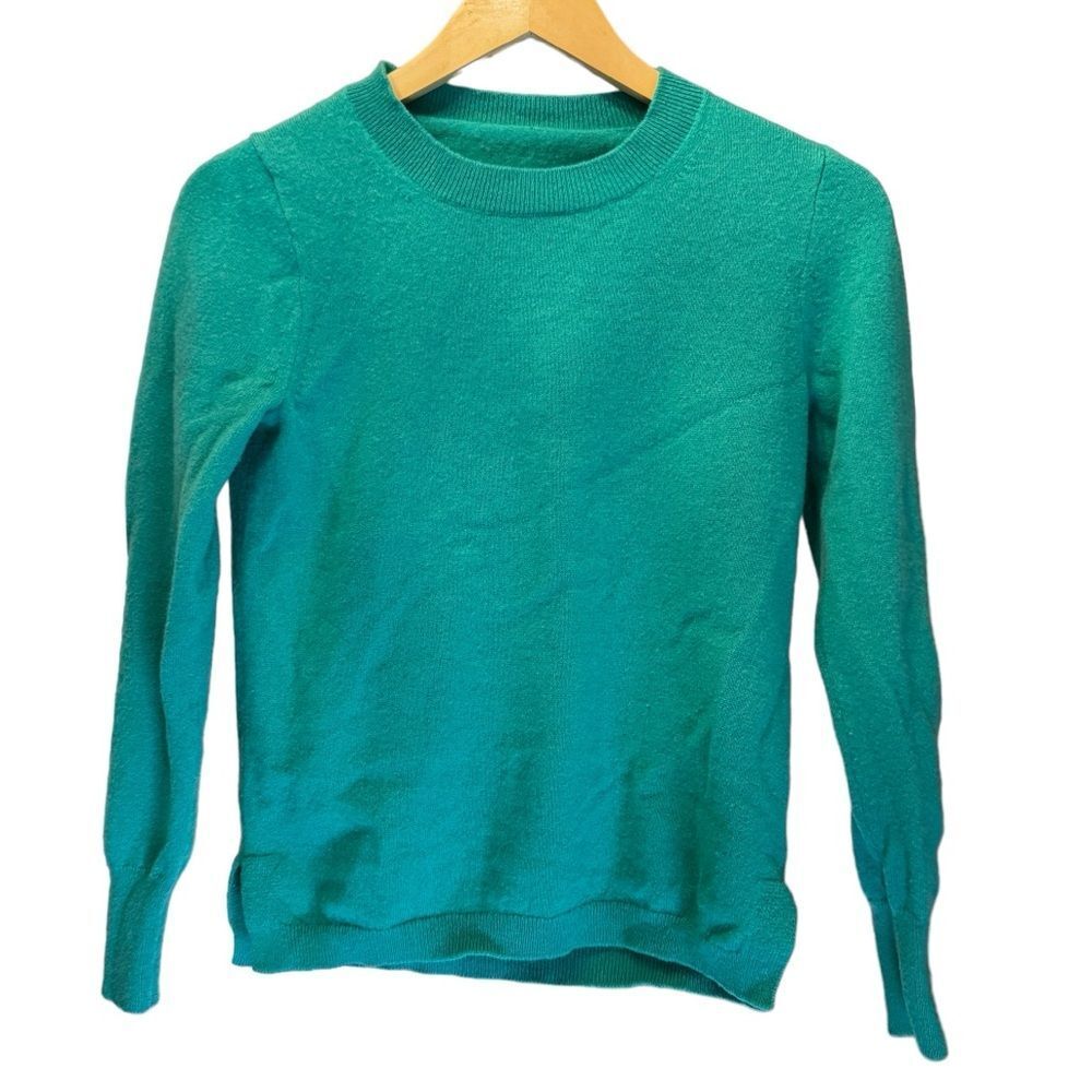 J. Crew Green Cashmere Sweater. Size Small.